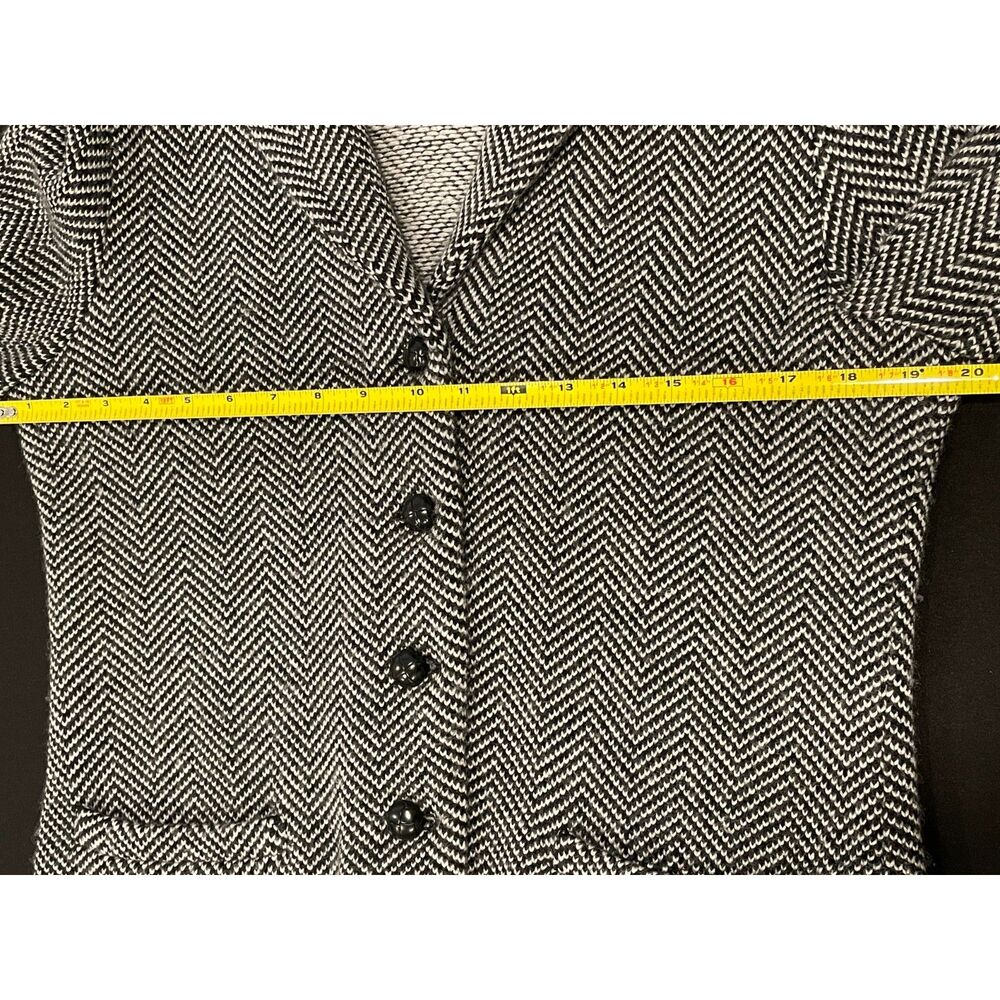 ~ Preppy Collegiate Sm Lauren Ralph Lauren Blazer Jacket Wool Tweed Chevron - Picture 7 of 16
